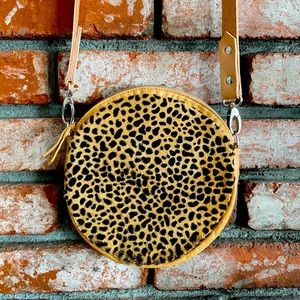 Animal print cross-body/Fanny pack convertible bag